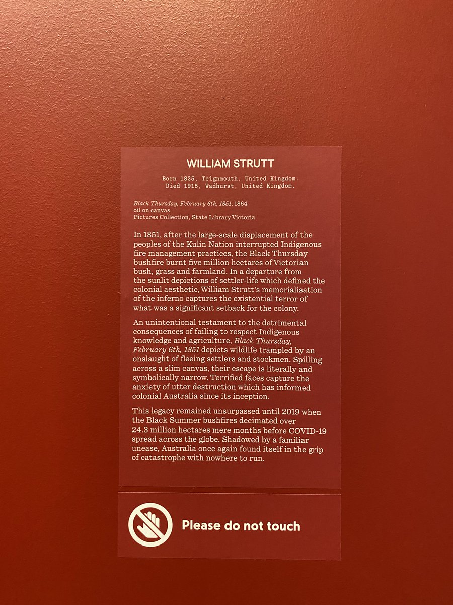 Black Thursday, February 6th, 1851, 1864 oil on canvas William Strutt Pictures Collection, State Library Victoria Part of @biennalesydney at the @MCA_Australia