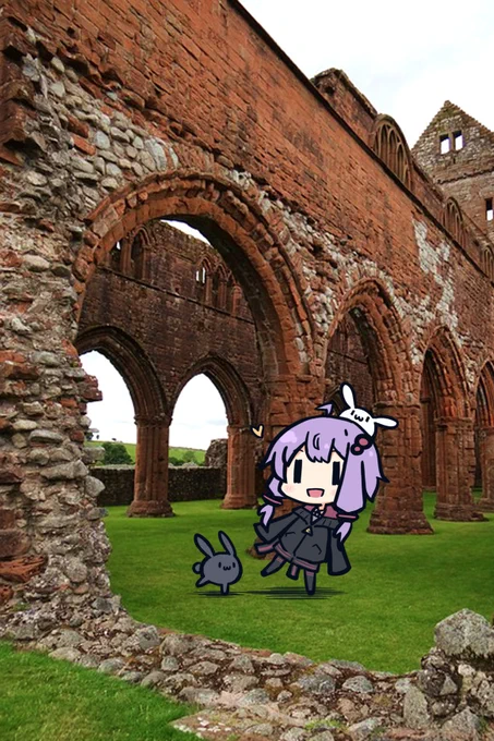 ウサギと戯れてる 結月ゆかりさん フリー素材です。 VOCALOMAKETSさんの迷惑にならない範囲で自由に使ってください。 