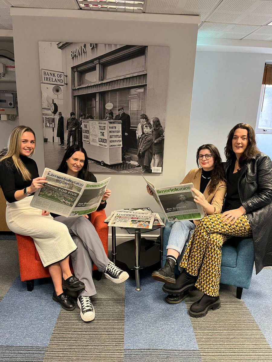 Limerick_Leader's tweet photo. 📣OUT NOW📣 This year's @LimerickVoice newspaper is out today! The fantastic 48-page newspaper has been produced by @UL Journalism students and includes news, features, sport and so much more. Get your free copy with this week's Limerick Leader 🗞 https://t.co/6P773MYOJh