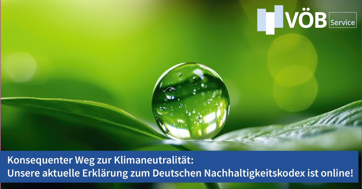 VÖB-Service GmbH (@voebservice) on Twitter photo Wir von <a href="/voebservice/">VÖB-Service GmbH</a> sind auf dem konsequenten Weg zur Klimaneutralität im Geschäftsbetrieb bis zum Jahr 2035. Dazu haben wir uns einer unternehmensweiten Nachhaltigkeitsstrategie verpflichtet. Deshalb bekennen wir uns auch zum Deutschen Nachhaltigkeitskodex (DNK) und haben Wir von <a href="/voebservice/">VÖB-Service GmbH</a> sind auf dem konsequenten Weg zur Klimaneutralität im Geschäftsbetrieb bis zum Jahr 2035. Dazu haben wir uns einer unternehmensweiten Nachhaltigkeitsstrategie verpflichtet. Deshalb bekennen wir uns auch zum Deutschen Nachhaltigkeitskodex (DNK) und haben