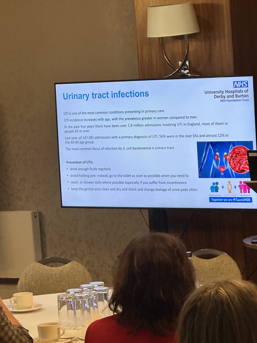 The fabulous Dr Katie Hardy starting the morning session discussing infection control, care homes and the laboratory