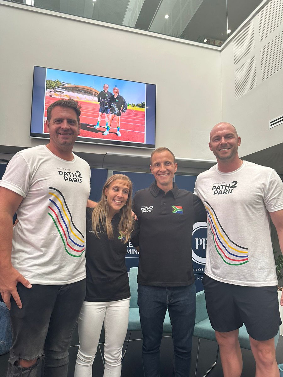 Profmed_SA's tweet photo. Profmed had an exciting day with our #Path2Paris Paralympian world record holder @LouzanneA and her guide Claus Kempen!
Our MC @mikesharman chatted to Performance Coach @JoshuaCapazorio about how we can all take our 2024 goals into our own hands, one choice at a time!✨ https://t.co/xZubABh6oq