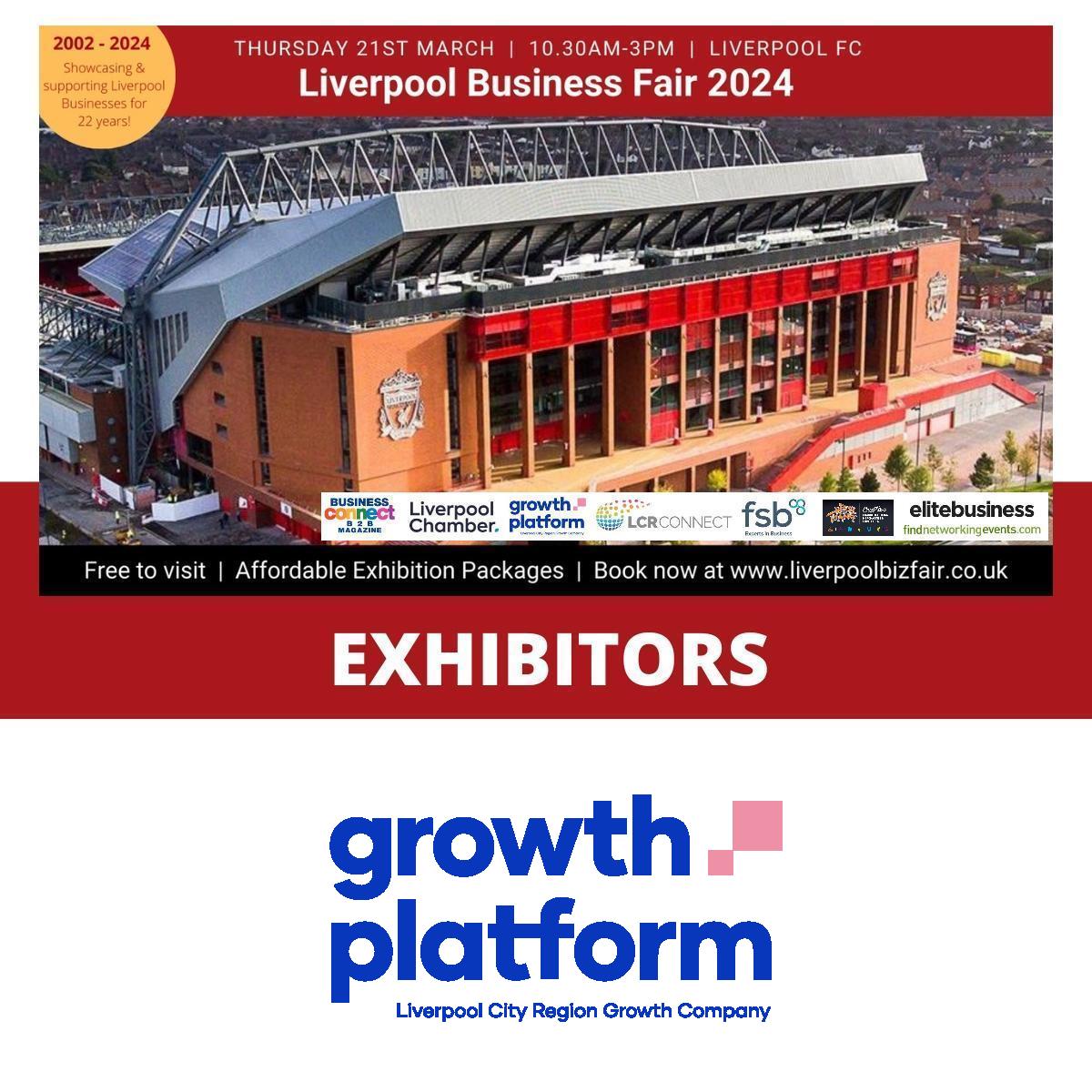 Growth Platform is Liverpool City Region’s growth company, designed to support people and businesses to realise their potential and generate growth - talk to them at #LiverpoolBizFair at #LFC on Thurs 21 March @GrowthPlatform_ | @LpoolCityRegion liverpoolbizfair2024.eventbrite.co.uk