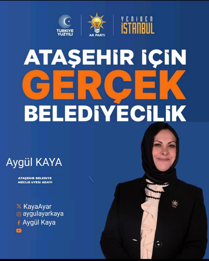 Ataşehir'e hizmet için destek ve dualarınıza talibim
@yenidenibb