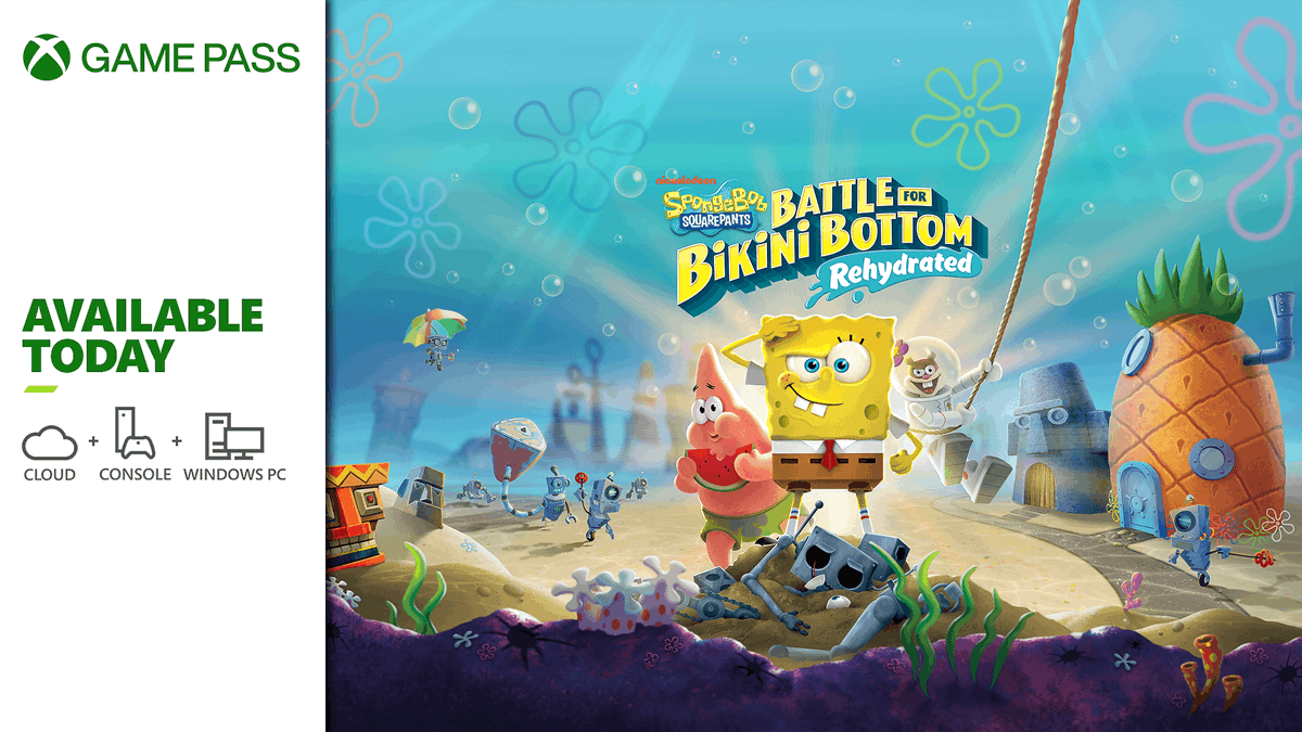 Dive right in... #GamePass #SpongebobSquarepants #JoinTheXboxFamily