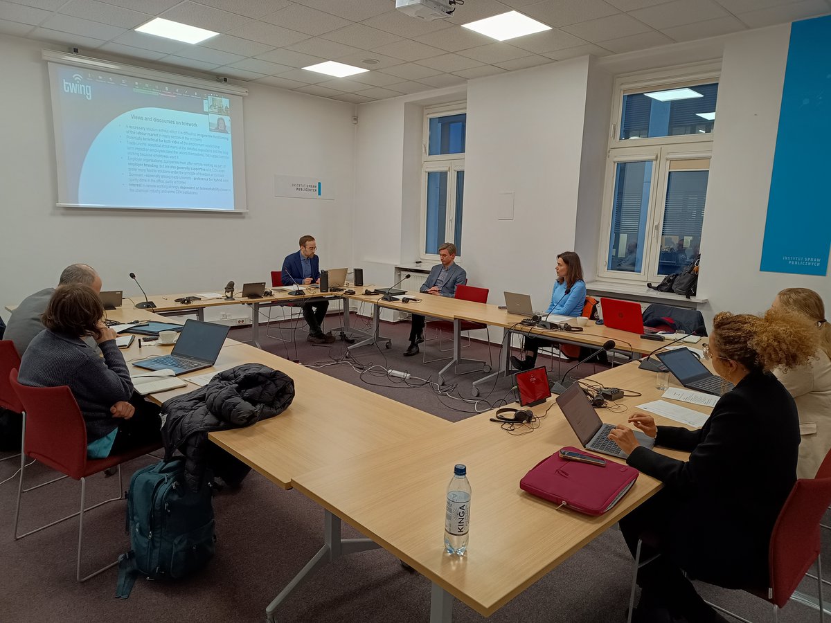 TwingProject's tweet photo. 🔬Don't miss out! The 2nd scientific meeting of Project TWING is wrapping up today! Stay tuned for insightful discussions on comparative analysis, transferability workshops, and dive into the paradoxes of telework in our open session! https://t.co/GWipUFCJMW