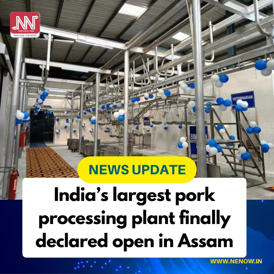 NENowNews's tweet photo. The pork packaged or processed at the plant will be exported to countries such as Myanmar, China, Laos, Cambodia, Bhutan, Vietnam, and Sin#largest
Tap on the link in the bio for more updates.
#Assam #pork #PorkProcessingPlant #Largest https://t.co/uB1xOXnHgl
