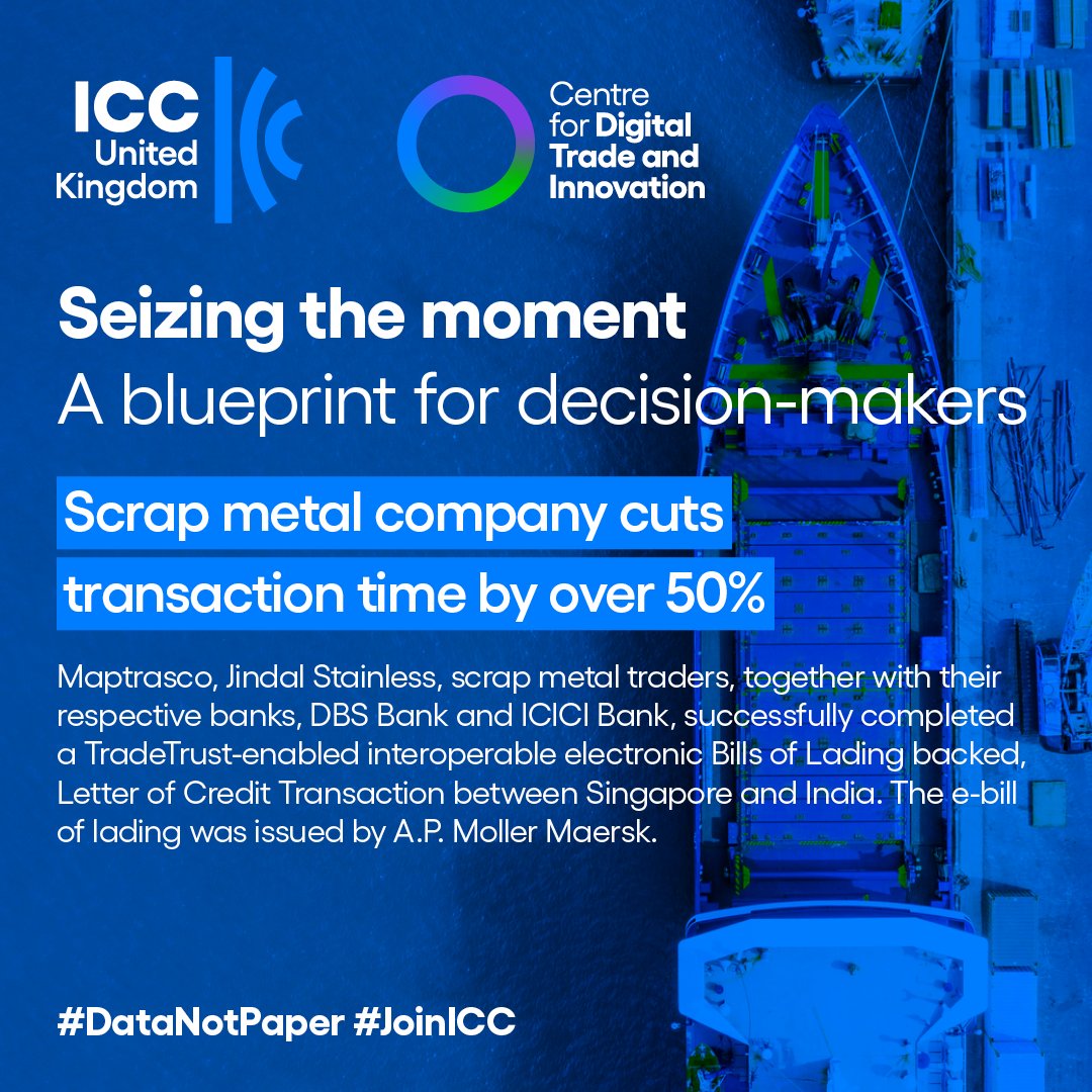 iccwboUK's tweet photo. 📣 Join the #DigitalTrade revolution. Attend our C4DTI Digital Trade Conference & Awards. Secure your ticket here: https://t.co/IN9sQwKUiY.
It is time to say no to paper once and for all and utilise technology more effectively.
#SayNoToPaper #JoinICC #Paperless
@iccwbo https://t.co/2jLZdUg019