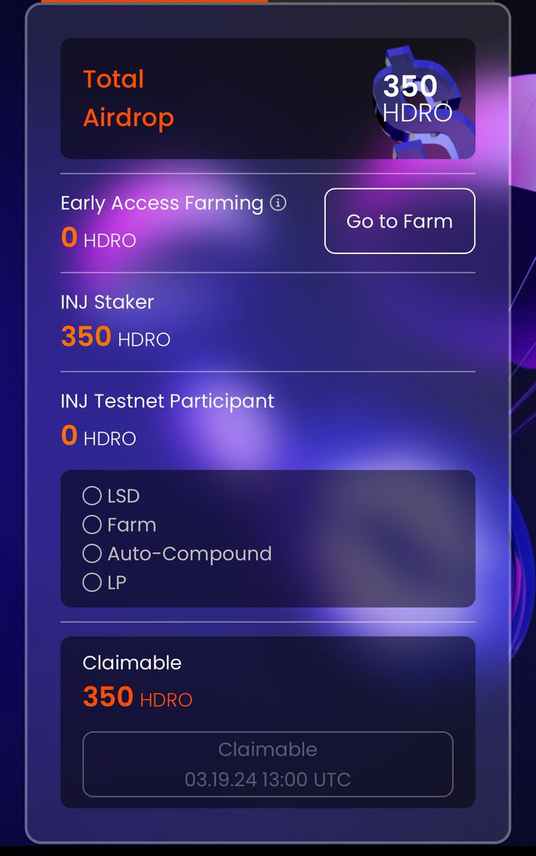 As part of our little way of giving back to the community 

The treasury funds was staked on Validators like <a href="/ProtocolTalis/">Talis Protocol</a> and <a href="/BlackPanther_Fi/">Black Panther</a> which got us eligible for this little cent of $HDRO from <a href="/hydro_fi/">Hydro Protocol</a> 

Airdropping this and more to the top Holders soon

🧹 🔜