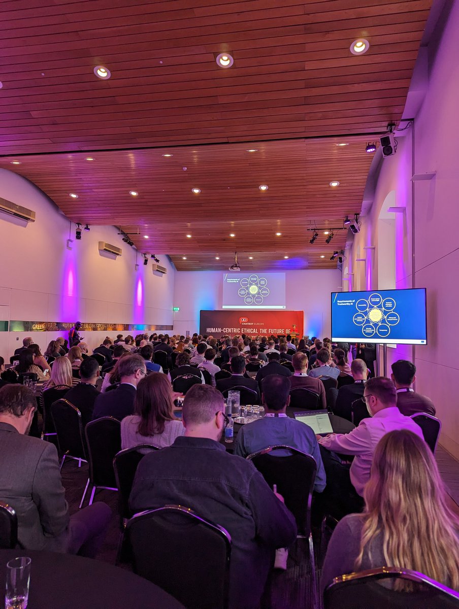 Starting the #EUChatBot Summit at the keynote with Hilde Hardeman, who highlighted the AI Act. Engaging in vital conversations on Europe’s AI ecosystem and its alignment with our core values. #AIAct #Keynote #EuropeanAI #EthicalAI #Innovation