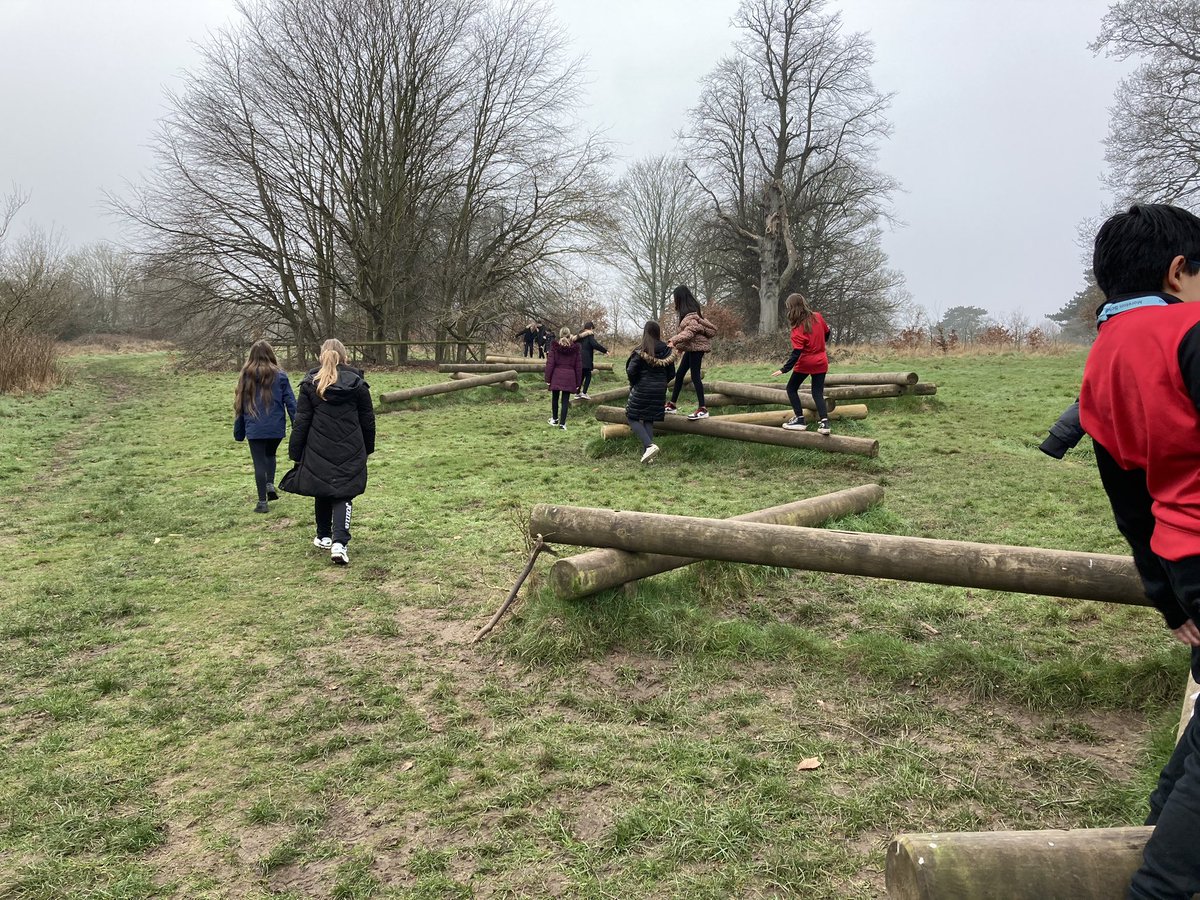 7A1 test out their balance skills during Forest school day #challengeyourself @MoretonSchool