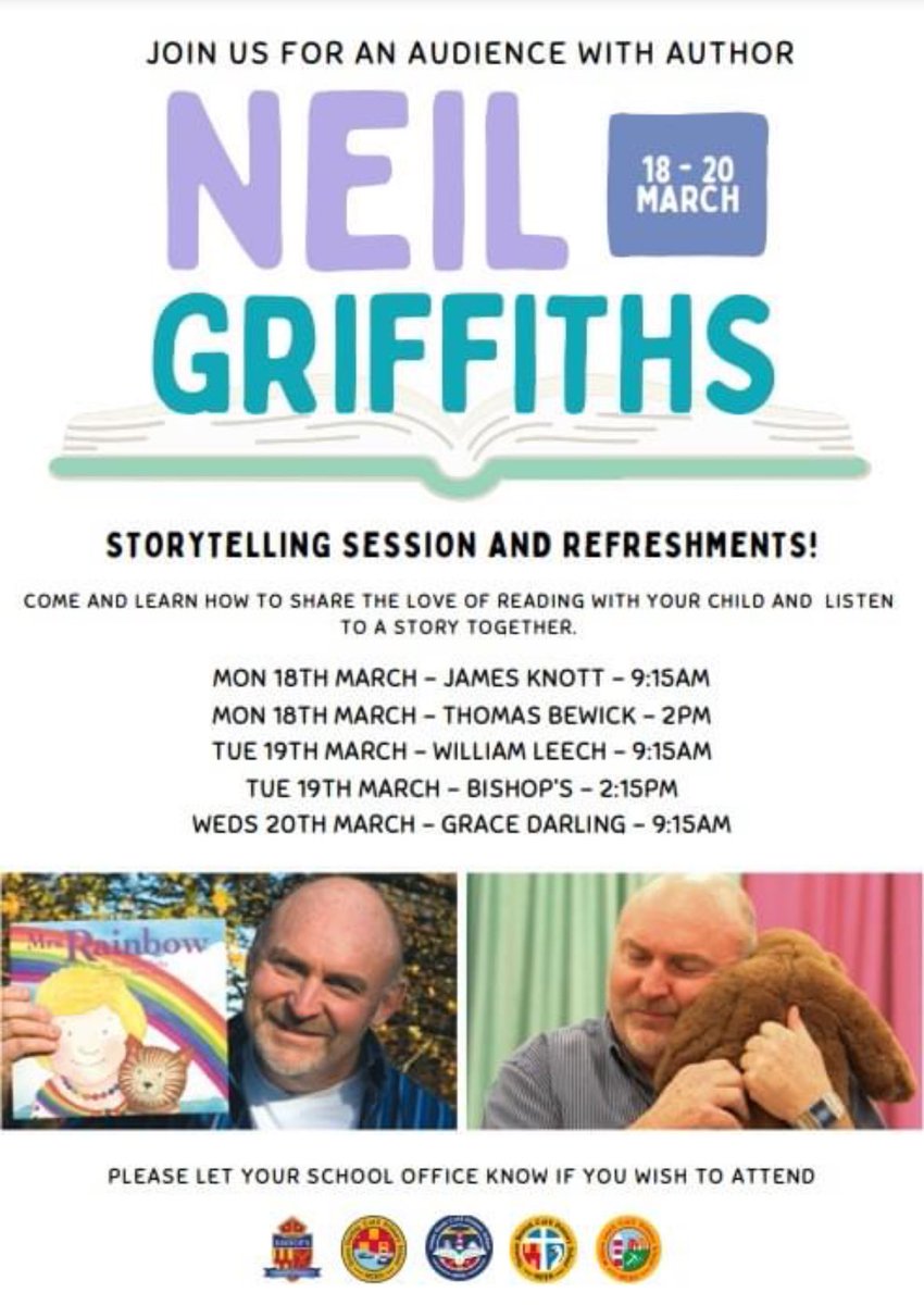 We are really excited (and lucky) to welcome Neil to our school next week. You can come at 2.15pm on Tuesday 19th, to hear Neil give top tips about sharing stories at home THEN your child will join you for a very entertaining story. This session is for any of our families.