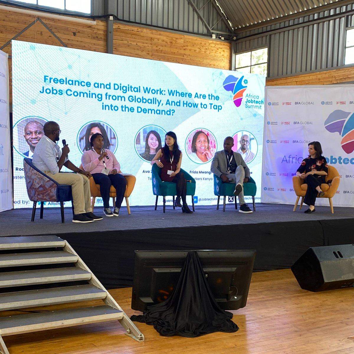 JobtechAlliance's tweet image. Insightful panel on &quot;Freelance and Digital Work happening now!

@MastercardFdn @Localizedworld Tana @iworkersKe @mercycorps 

#jobtechsummit