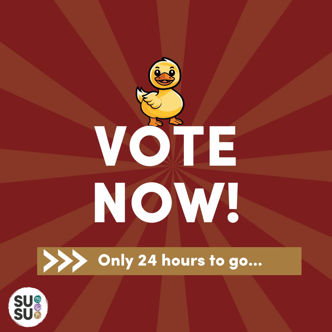 24 HOURS TO GO... Please VOTE NOW! Make your voice heard! susu.org/vote