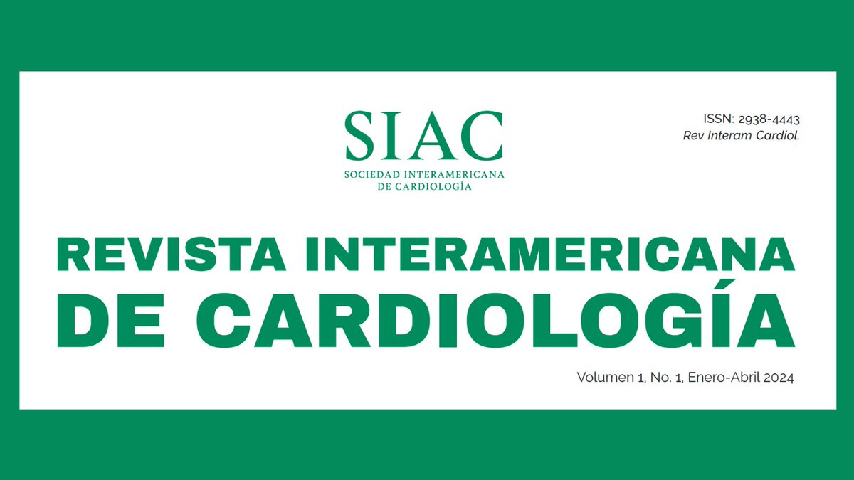 Un día muy importante para @SIAC_cardio La REVISTA INTERAMERICANA DE CARDIOLOGÍA ha publicado el primer número Felicitaciones a los editores y a toda la estructura de la sociedad por el esfuerzo 👏🏻👏🏻 #RIAC @lucreciamburgos @EzequielZaidel Descarga revistainteramericanacardiologia.com