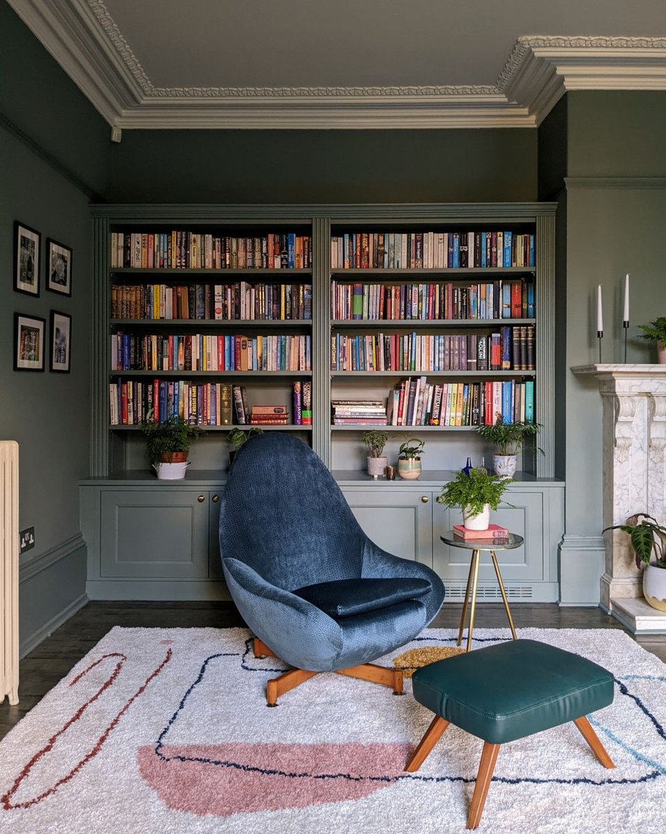This dark green colour was found in legendary children’s writer Beatrix Potter's home away from home in Ambleside, alongside eclectic ornaments and unique pieces of furniture. Image: @nospacelikehome.uk Walls & Woodwork: Ambleside Ceiling: Linen Wash