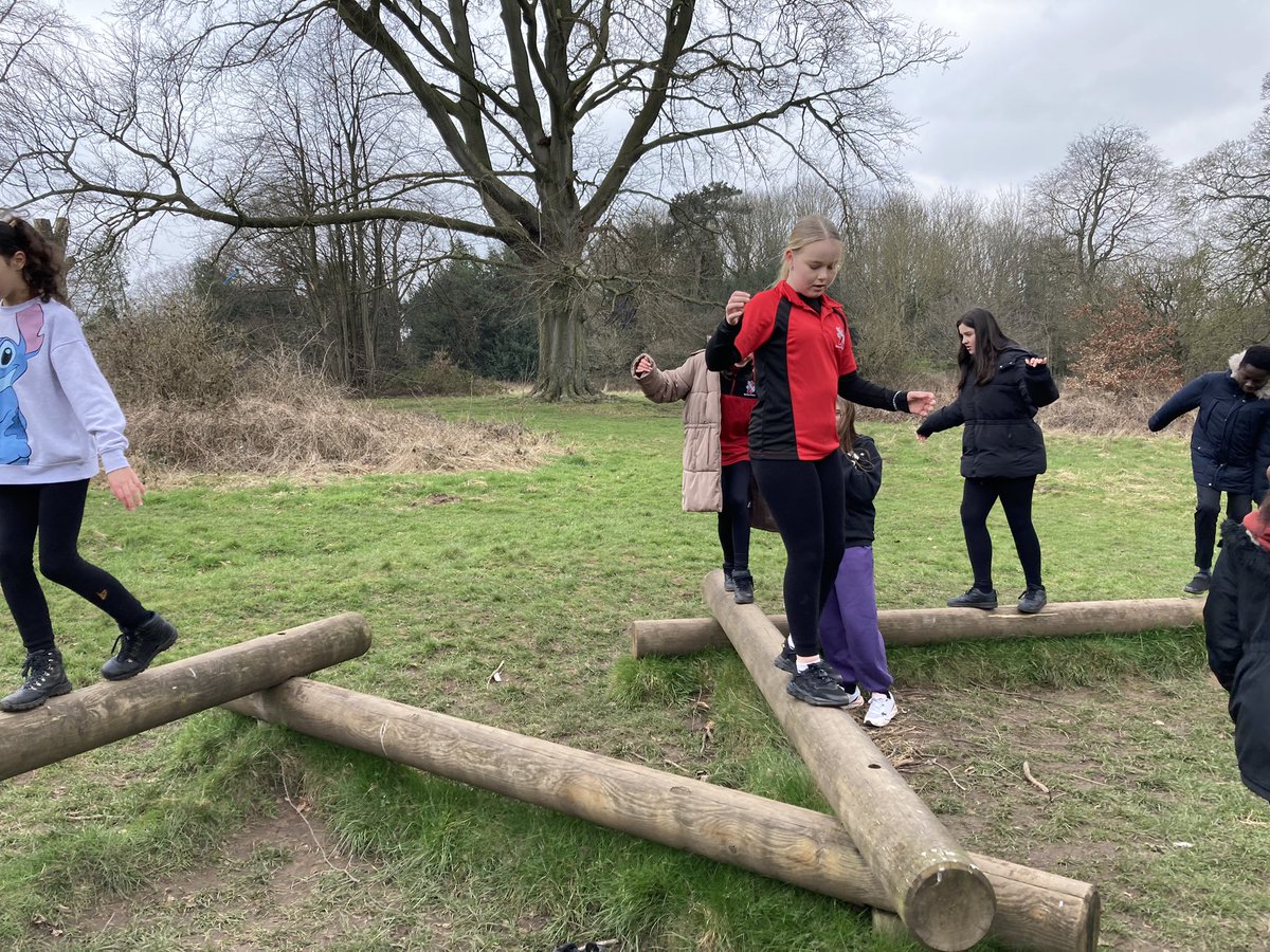 Moreton’s 7A3 learn how to identify trees without seeing them, then improve their sense of balance at Northycote Farm #challengeyourself @MoretonSchool