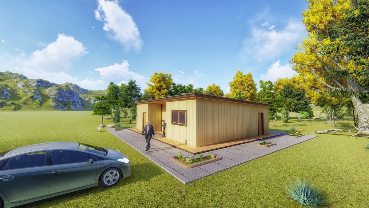 arthurdaga007's tweet image. Un rendu architectural en bois qui  met  en valeur l'esthétique naturelle du matériau et son intégration harmonieuse dans l'environnement. Les lignes épurées et les accents en bois créent une atmosphère chaleureuse et accueillante. 
#ArchitetureInnovante 
#ContactezMoi