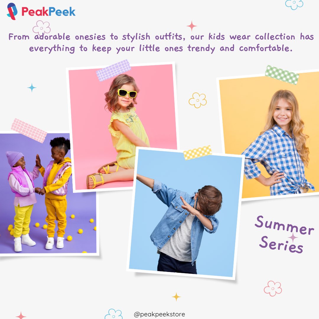 Explore our range of kids wear and dress your little fashionistas in style!
.
.
.
Follow for more: @peakpeekstore 
.
.
.
#KidsWear #KidsFashion #FashionForKids #CuteKids #TrendyTots #MiniFashionistas #KidsStyle #FashionableKids #KidsOOTD #peakpeekstore #ravenspirit #tagethernet