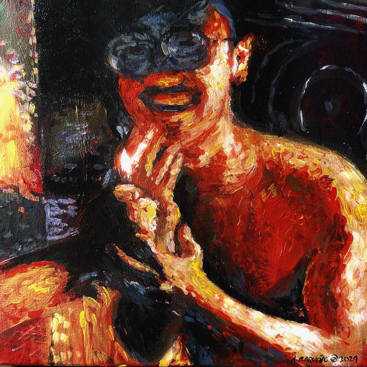 want some water? need a light? what else happens after sex? i think these wholesome moments can be just as intimate. is this aftercare?

post-intimacies
acrylic on canvas