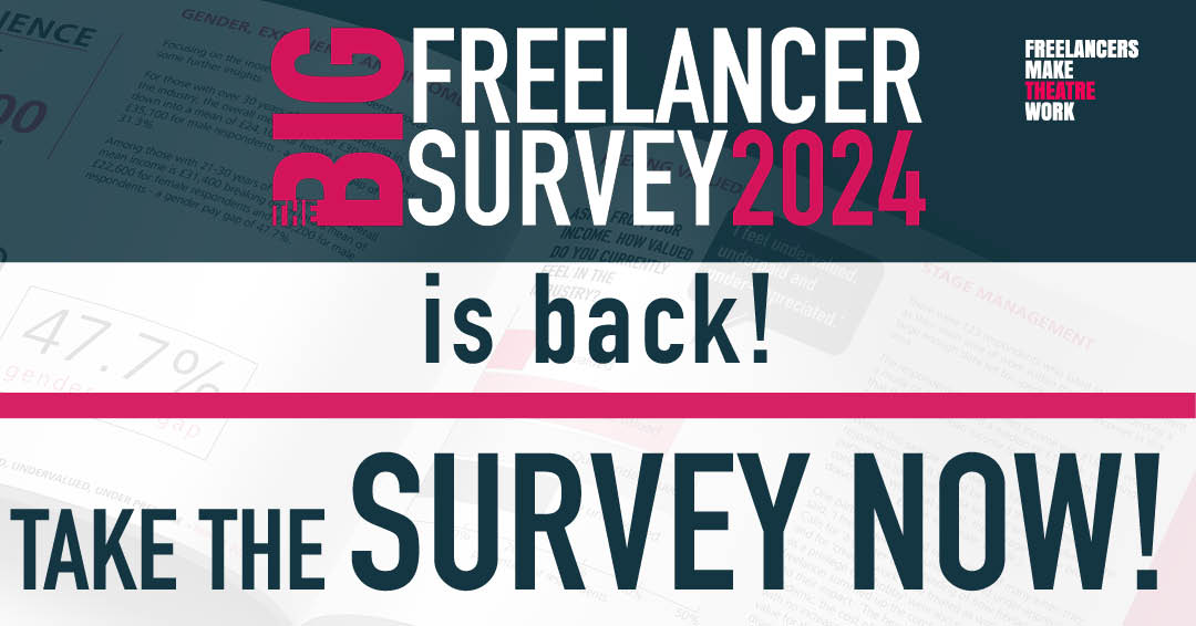 🚨 The BIG FREELANCER SURVEY 2024 is open! 🚨 Take the survey now here: linktr.ee/BigFreelancerS… Over 11,000 arts freelancers have filled in The Big Freelancer Survey in the last four years. The ONLY survey conducted BY freelancers FOR freelancers. #BIGFreelancerSurvey
