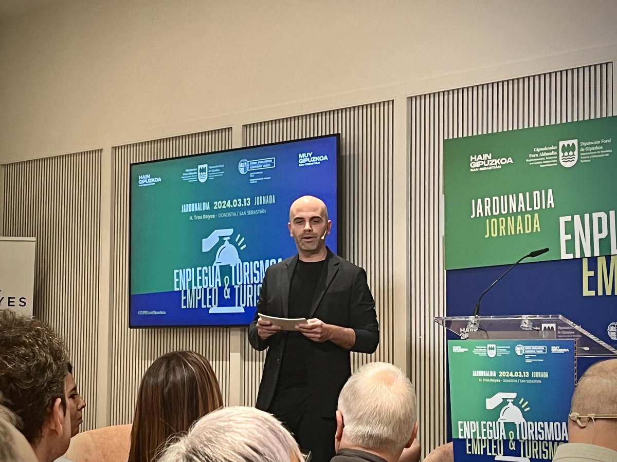 Asistimos a la jornada sobre empleo y turismo organizada por <a href="/GipuzkoaTurismo/">MUY Gipuzkoa San Sebastian</a> donde abordamos los retos de la industria turística como generadora de #empleo de #calidad