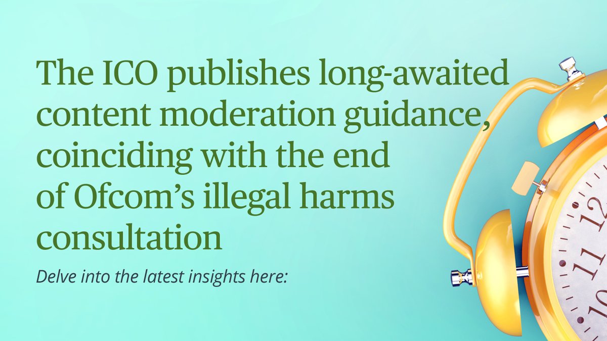 On 16 February 2024 the ICO published guidance on the application of data protection law to content moderation activities (the "Guidance").

What are the key takeaways for businesses? Delve into the latest insights here: 
twobirds.com/en/insights/20…