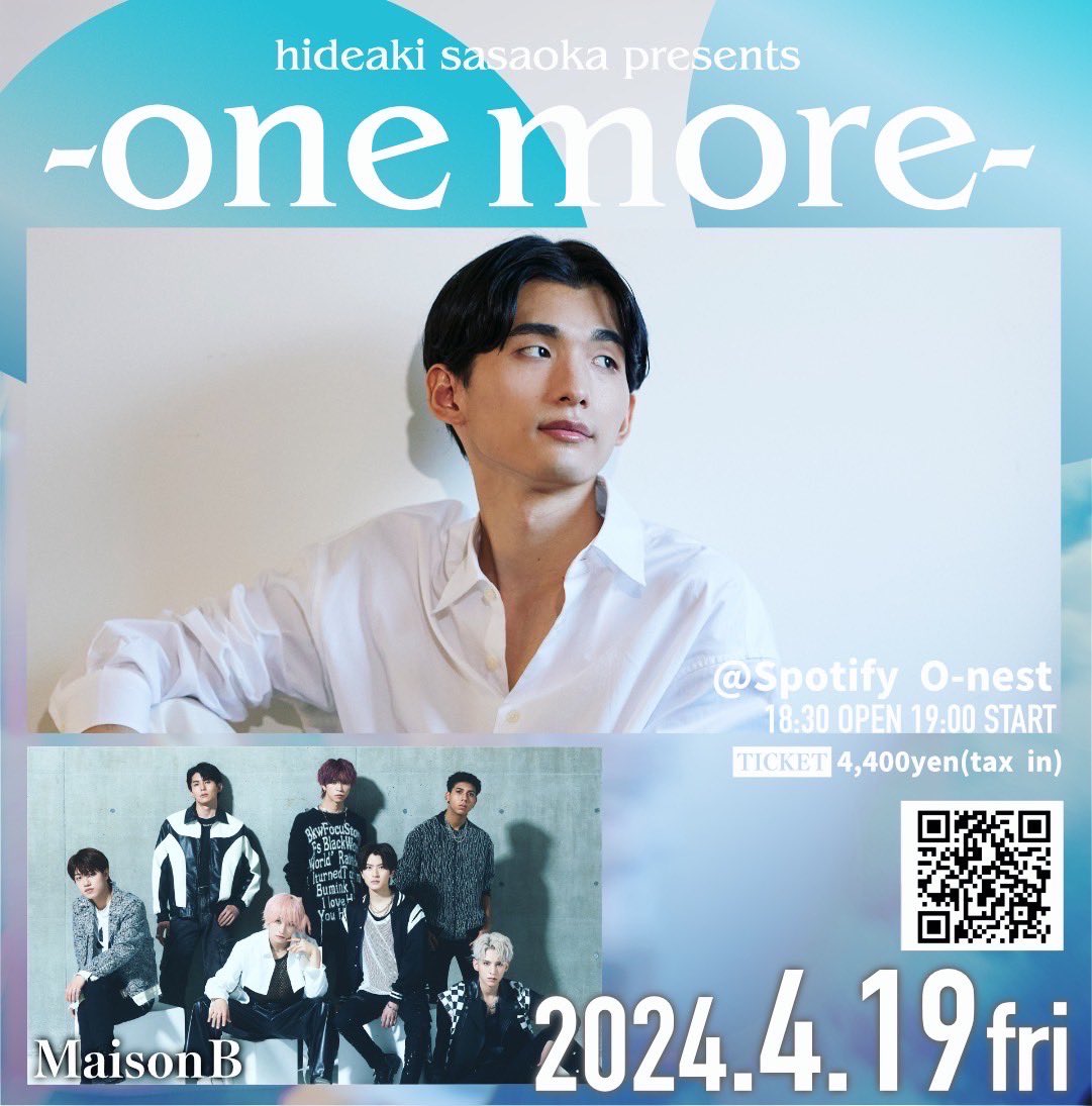 hideokasasaaki's tweet photo. 4月19日ライブイベントに共にオーディション番組で戦った『MaisonB』の皆さんが出演します！😎
初の対バン形式のライブです！何か一緒にやれたらいいなー😆

https://t.co/z8ZZnai6iG

#hideakisasaoka
#MaisonB

@MaisonB_ https://t.co/gnBkg8i4Fa