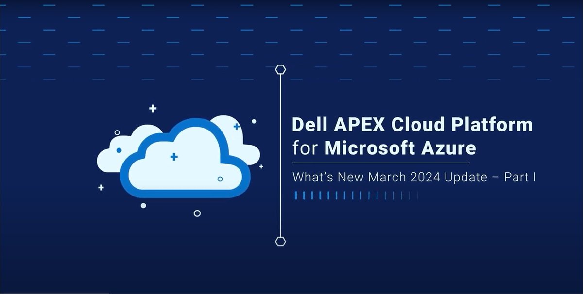 Discover all Dell APEX Cloud Platform for Microsoft Azure new features included in this early March release!!![AS HCI 23H2, ACP foundation software improvements, Azure integrations] 

dell.to/49Pzp0q

#iwork4dell