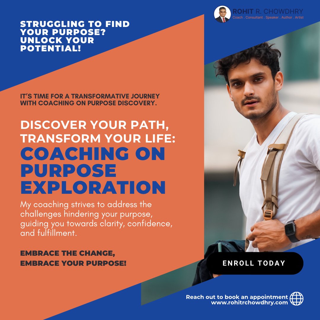 rohitrc2's tweet photo. As a certified coach and author of a book on pursuing a life filled with purpose and passion, I provide in-depth coaching, enhanced by art, to meet your deeper needs. Contact me for a discussion about your specific challenges and goals.
#companies #organizationtips https://t.co/alPEsEGDjk