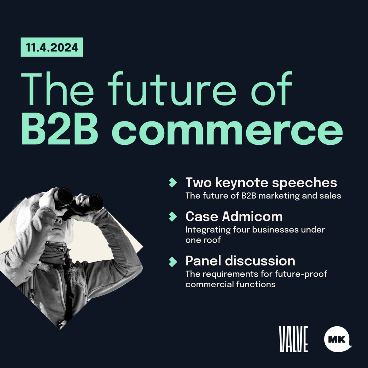 Welcome to an event dedicated to unlocking the full potential of B2B commerce. 💪

Join us on 11th of April as we explore the untapped potential of a unified commercial function. 🔥

bit.ly/43ncWp6