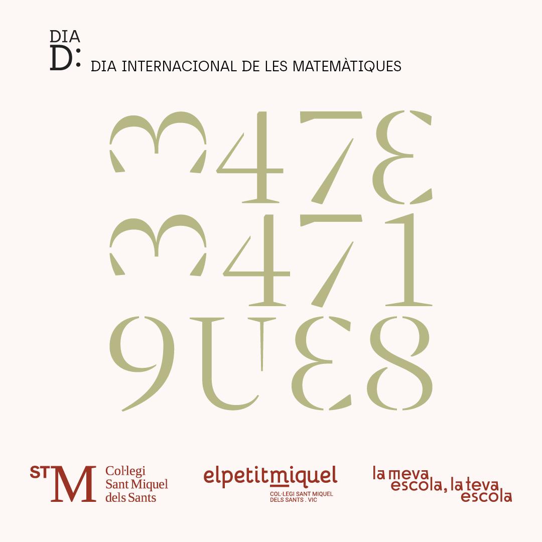 🧮Avui és el dia Internacional de les Matemàtiques, també conegut com el dia de Pi 3,14...➕✖️ #santmiqueldelssantsvic #collegisantmiqueldelssants #elpetitmiquel #curs2324 #diainternacionaldelesmatemàtiques