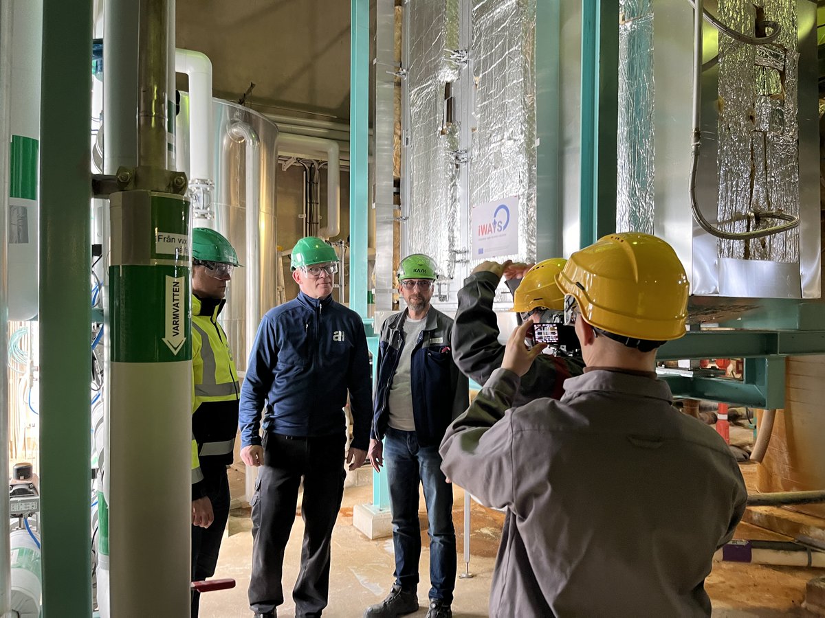 iwaysWaterEu's tweet photo. The filming for the first of 3 iWAYS #CaseStudy videos kicked off, starting at Alufluor AB in #Helsingborg, Sweden. Just after @Sam_Jouhara comissioned the first Heat Pipe Condensing Economiser (#HPCE) on site. Thanks to Alufluor's staff for the great support during the filming! https://t.co/qJEsCb0vTh