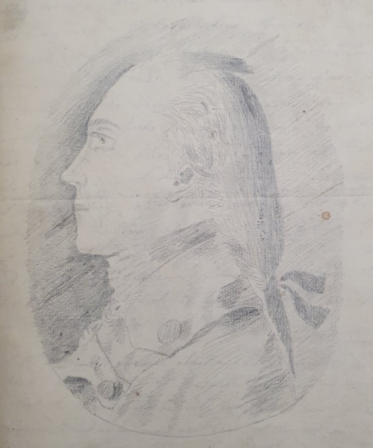 Portrait in pencil of Samuel Bentham, c. 1779-81, @britishlibrary Additional Manuscripts, 33,564, fo. 11