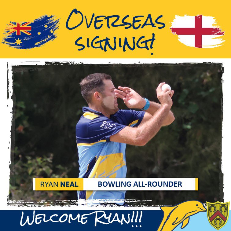 🚨 Overseas Signing 🚨 We are delighted to announce the signing of Australian bowling all-rounder Ryan Neal from the Queensland side The Gold Coast Dolphins for the 2024 season 🇦🇺 Welcome Ryan (AKA Bison 👀) 🦬✍🏻✈️