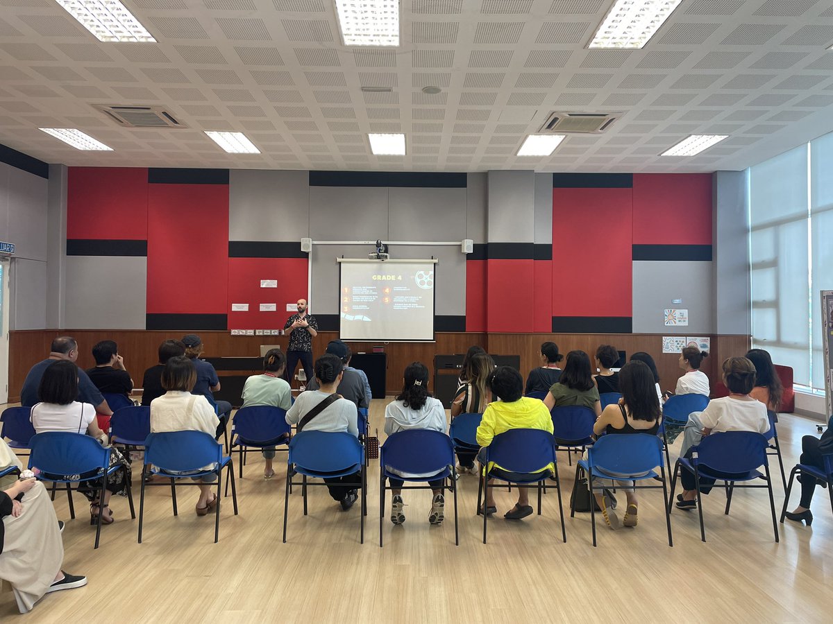 Nicola_EduCoach's tweet photo. Today’s “The Arts in the #PYP” parent workshop, led by Mr Alex Milescu, was a brilliant example of how engaging in a first-hand experience can support greater understanding of our Programme. Mr Alex guided parents though an inquiry into how we can communicate through sound. 🎶 https://t.co/nmlx4uR0fV