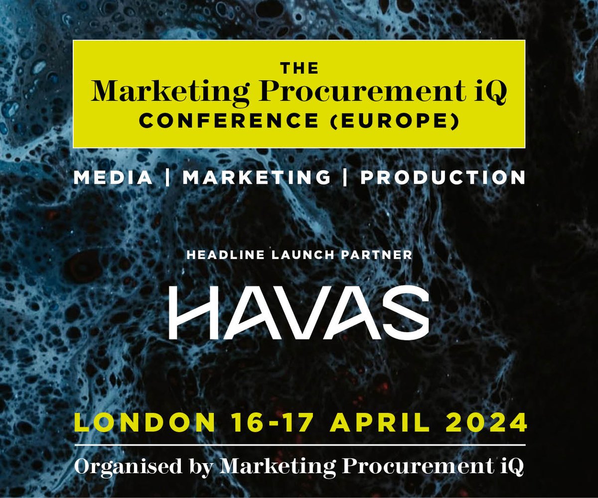April is fast approaching which means the Marketing Procurement iQ's first annual conference is just around the corner... We are super excited to be a headline partner for this event! Find out more follow the 🔗 ---> lnkd.in/ezw3NW_h #meaningfulconnections #procurement