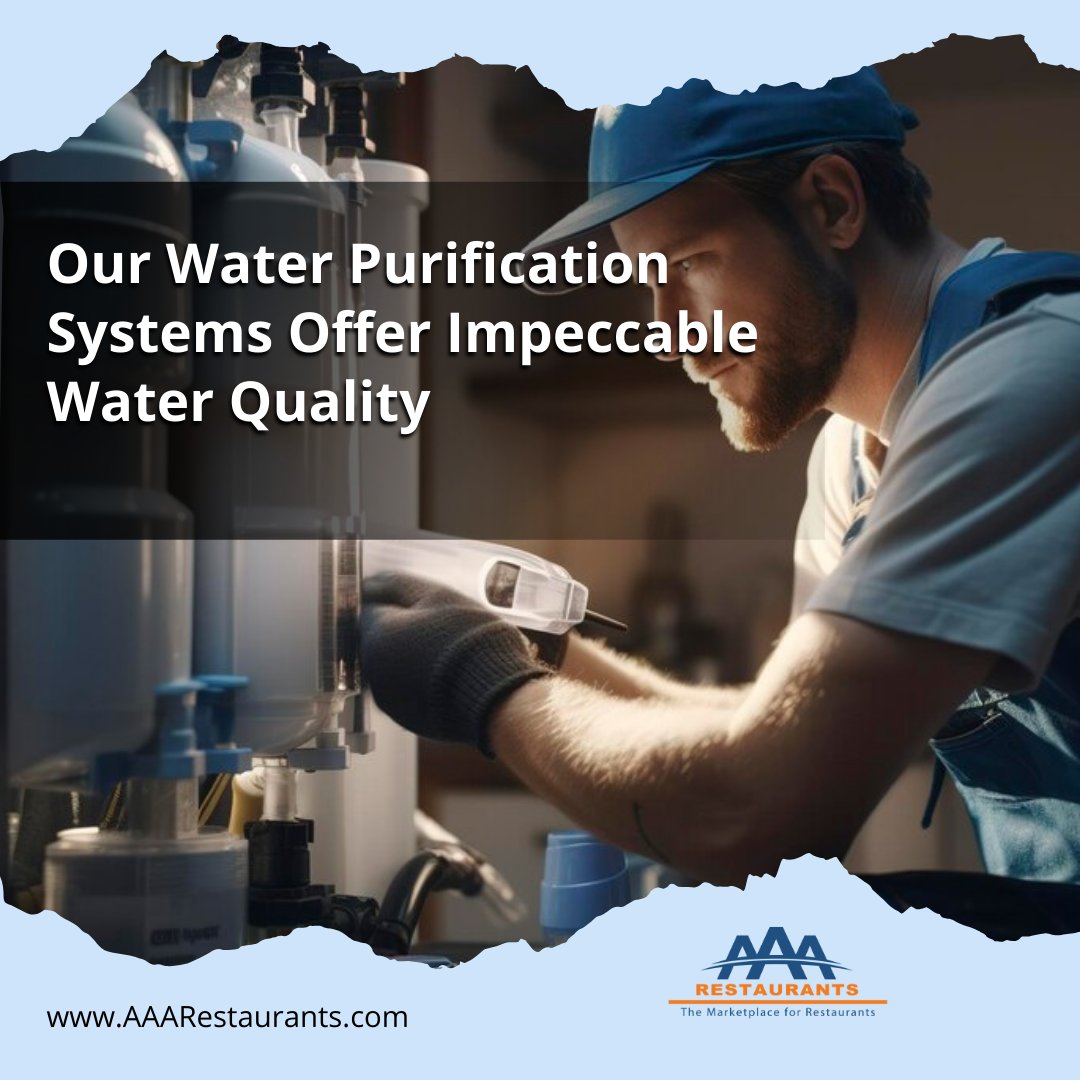 aaa_restaurants's tweet image. Water Quality Enhancement 🌊✨

Upgrade your restaurant's water supply with ease! Our Water Purification Systems offer impeccable water quality.💧🌟

Checkout: AAARestaurants.com

#AAARestaurants #WaterQuality #RestaurantUpgrade #WaterPurification #HassleFree