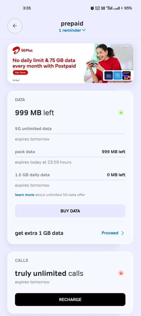 surjit30's tweet photo. @airtelindia why is 4g data being used on 5g network? WHY????? https://t.co/Mr8fpFPV94