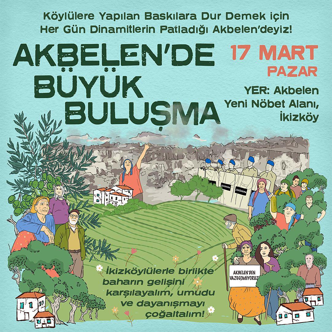 Köylerimizin, yaşamımızın 'acele kamulaştırılıp' gasp edilmesine karşı, adaletsizliğe karşı... 17 Mart'ta Akbelen'deyiz.