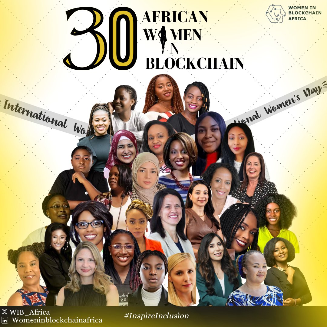 🌟 Celebrating African Women in Blockchain! 🌟

Hello Buddies!!!! It's WCW &amp; Women's Month 💡

Today, we honor 30 incredible women shaping the future of blockchain. From developers to entrepreneurs, they're breaking barriers and inspiring us all. 🚀💻
#WIBA #WIBAFRICA