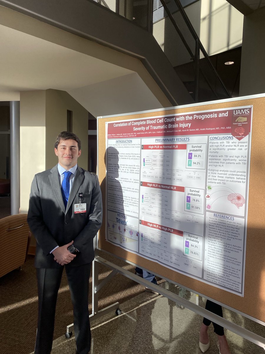 ARODMDPHD's tweet photo. Earlier this week, my postdoc fellow and future neurosurgeon presented his self initiated #TBI research!Congratulations ⁦@wjshelton⁩ 🇨🇴 https://t.co/RymrwkVFPo