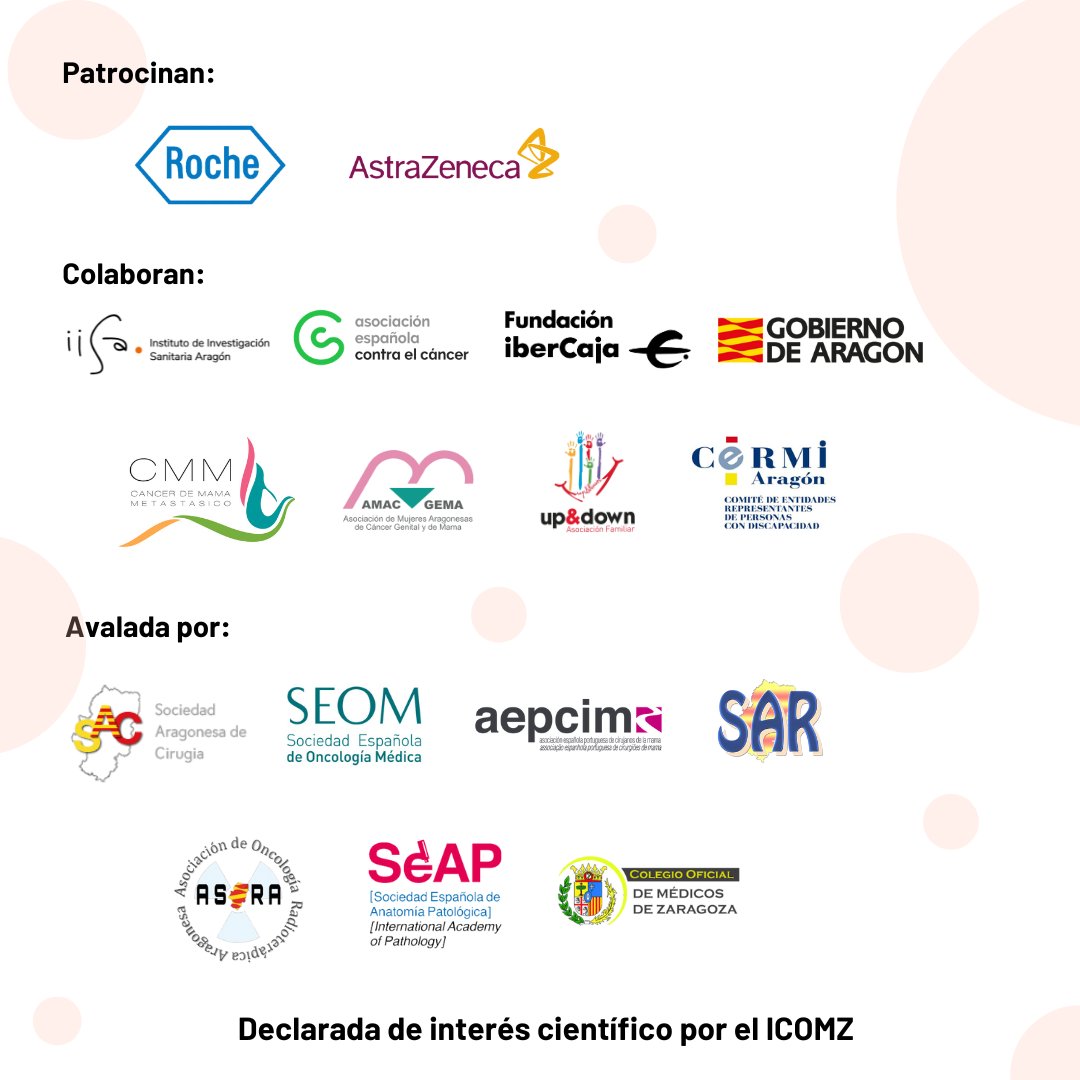 “𝐃𝐢𝐬𝐜𝐚𝐩𝐚𝐜𝐢𝐝𝐚𝐝 𝐲 𝐜á𝐧𝐜𝐞𝐫 𝐝𝐞 𝐦𝐚𝐦𝐚” 🩷Bajo esta temática girará la 𝐈𝐈𝐈 𝐉𝐨𝐫𝐧𝐚𝐝𝐚 𝐀𝐫𝐚𝐠𝐨𝐧𝐞𝐬𝐚 𝐝𝐞 𝐇𝐮𝐦𝐚𝐧𝐢𝐳𝐚𝐜𝐢ó𝐧 𝐞𝐧 𝐜á𝐧𝐜𝐞𝐫 𝐝𝐞 𝐦𝐚𝐦𝐚
📆11 de abril
📍Fundación Ibercaja Patio de la Infanta
¡INSCRÍBETE! forms.office.com/Pages/Response…