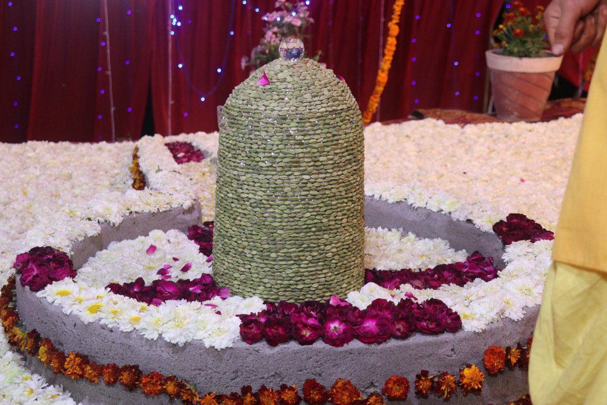 keshvanandaG's tweet photo. Grand celebration of MahaShivratri with 12 Handmade ‘Shivling’ of 3 feet height using sand of Ganga &amp; adorned with Ram engraved beads, Pearls, Cardamom, &amp; flowers in Haridwar by Maharshi Keshvananda #WhatsWrongWithIndia https://t.co/NtVjrI8JT2