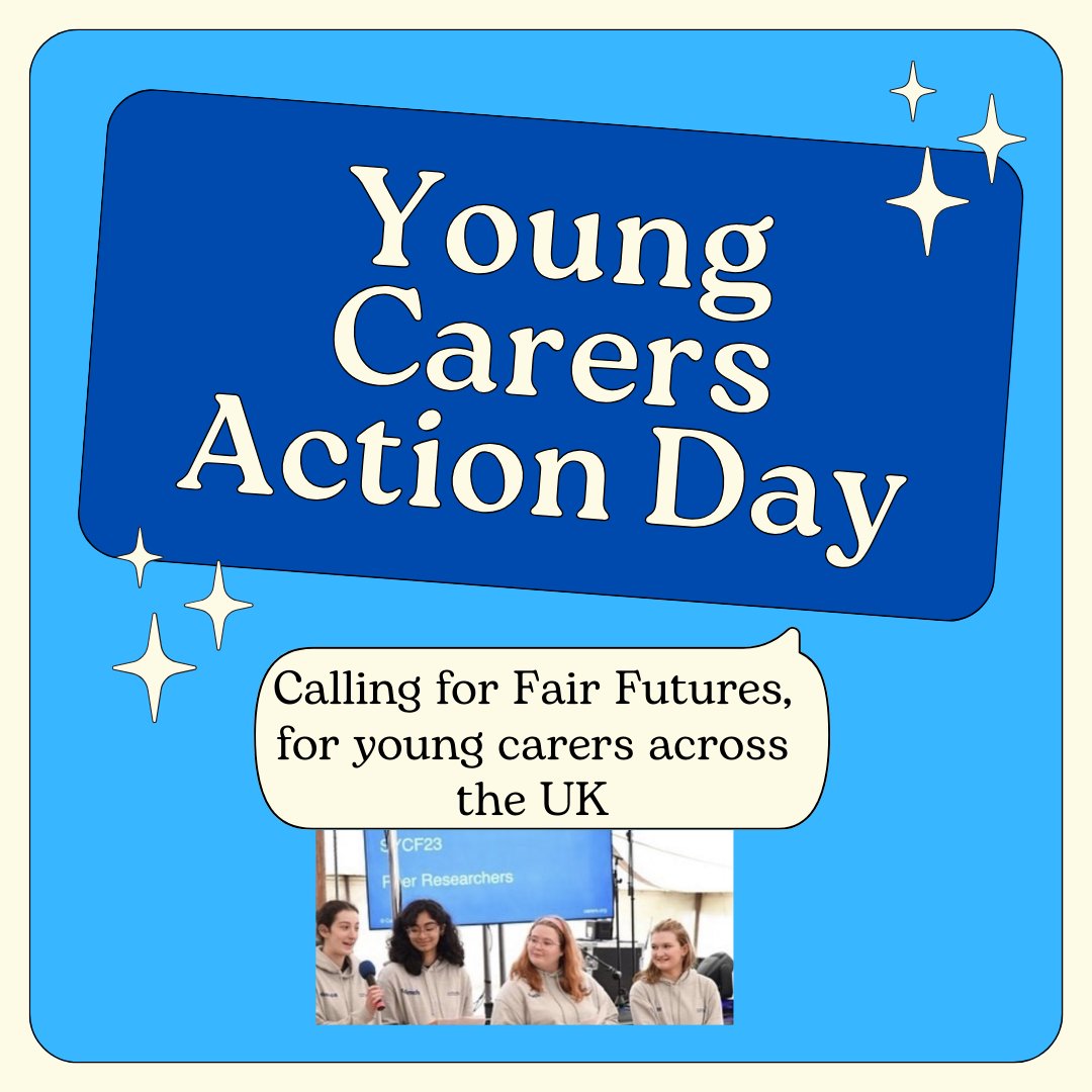 Happy #YoungCarersActionDay ! This year is all about creating fair futures for young carers in the UK. It is only right that young carers have the same opportunities as others. Our caring role doesn't define us or what we should do in the future.