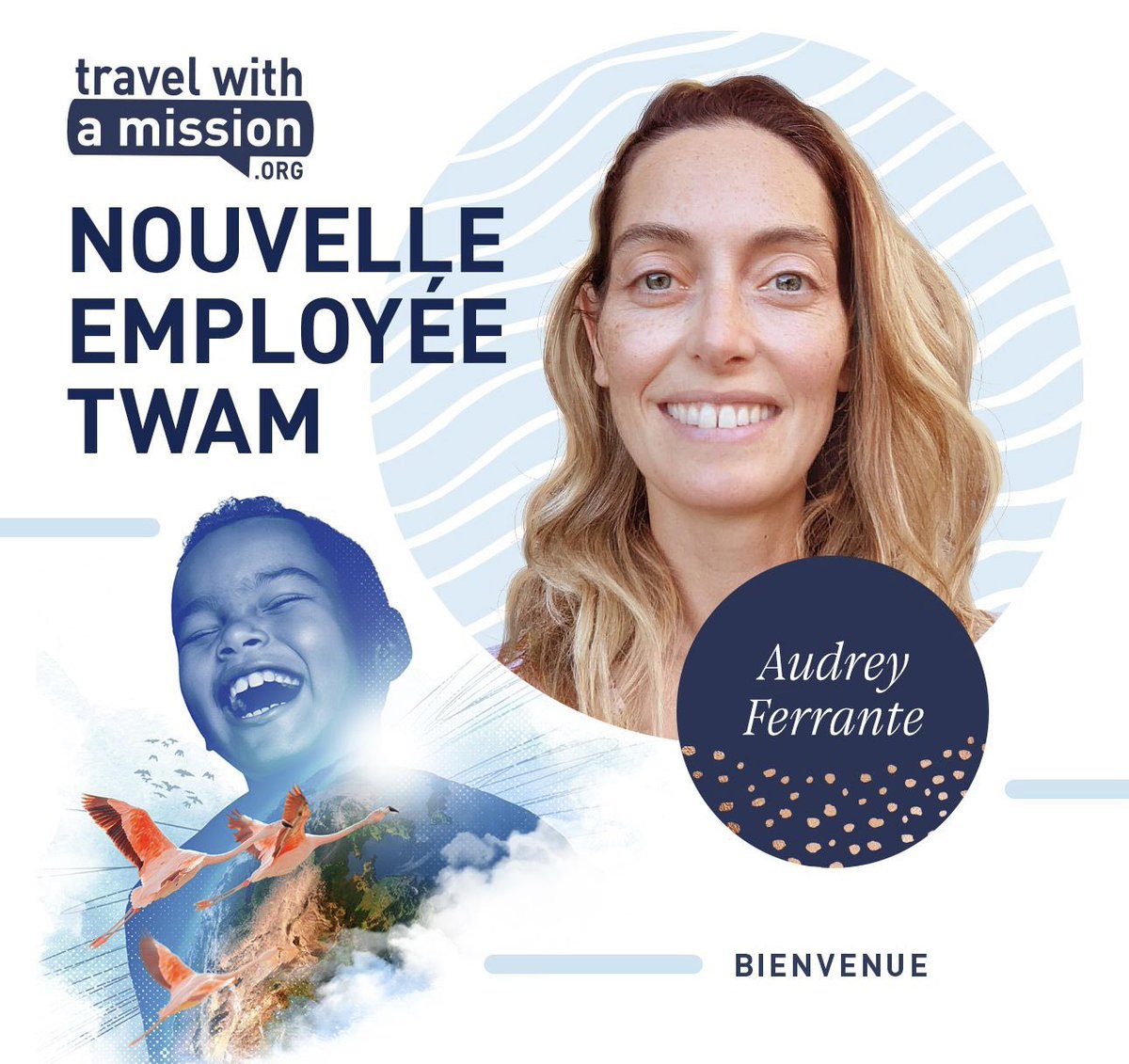 L'équipe TWAM est ravie d'accueillir une nouvelle employée : Audrey Ferrante.

Audrey est depuis lundi notre nouvelle responsable des relations volontaires.

Nous lui souhaitons la bienvenue et sommes ravis de l'accueillir parmi nous.