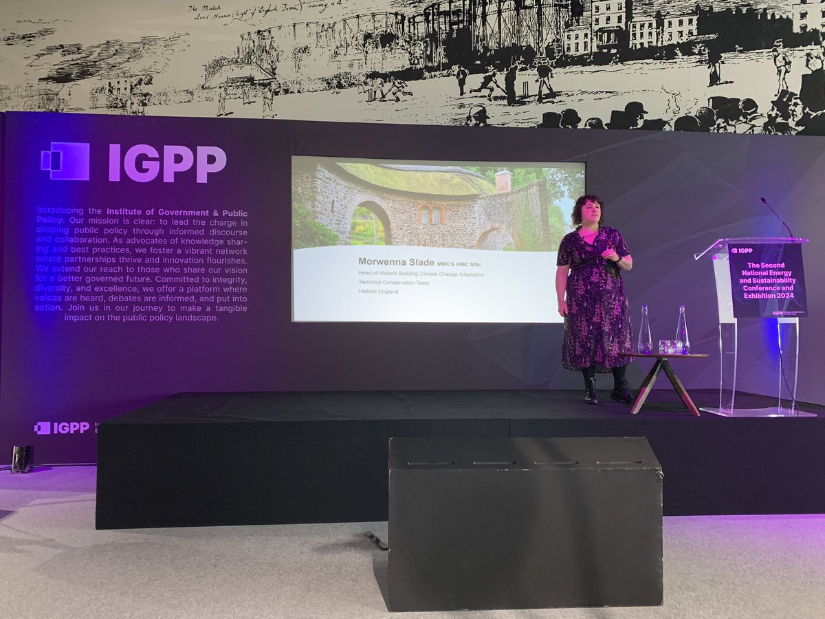 A very powerful start to Day 2 at the <a href="/IGPP_/">Institute of Government & Public Policy</a>  2nd National Energy &amp; Sustainability Conference with <a href="/HistoricEngland/">Historic England</a>, busting the perceived myths to adapting traditional and listed buildings to support Net Zero. Crucial messaging #igppENERGY