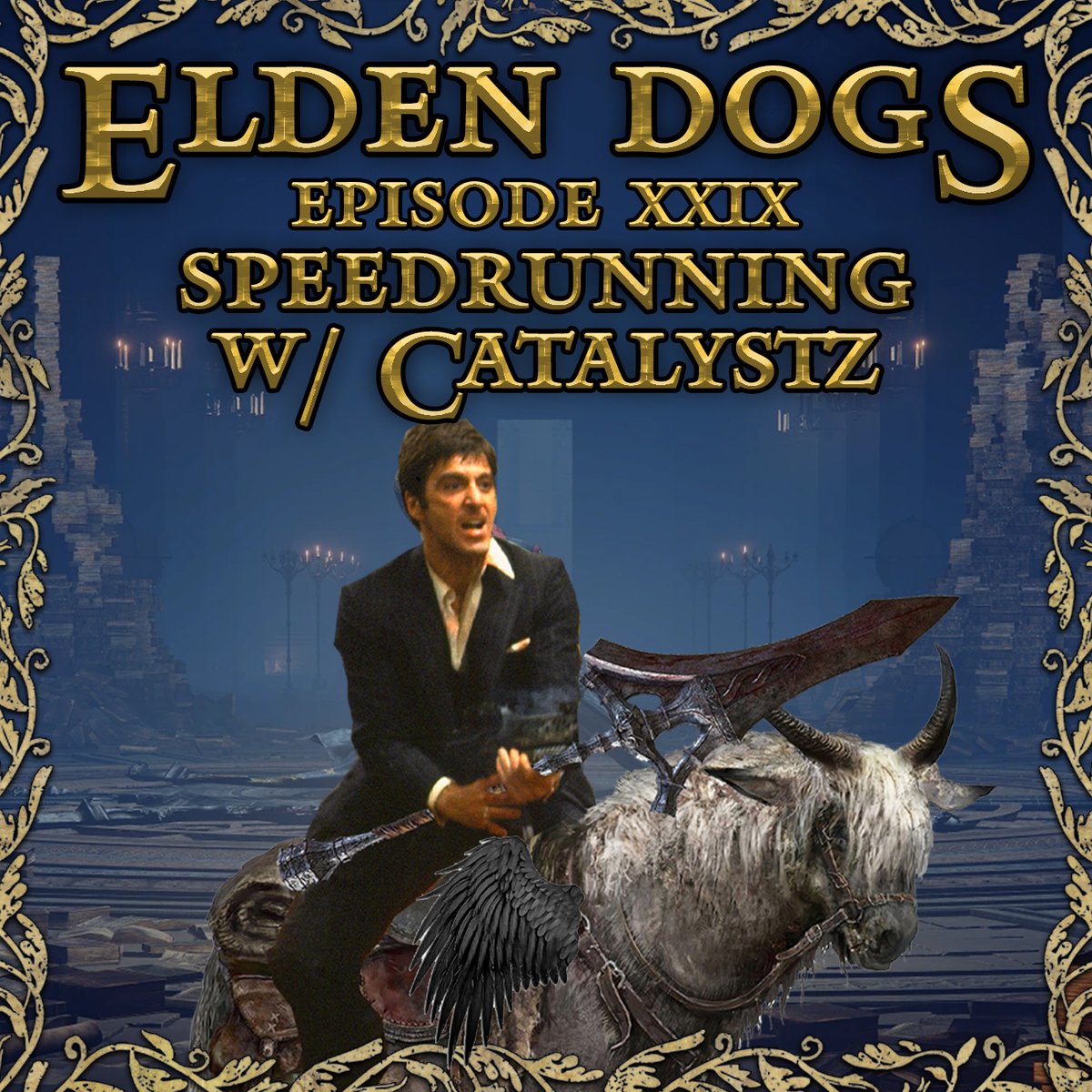 Elden Dogs 29 - Speedrunning w/ <a href="/catalystz_/">catalystz</a> 
open.spotify.com/episode/6ToGDD…

Flying Torrents, Machine Gun Great Spears, and WTF is a Phase 2?  Hold on tight, because where we are going, we don't need roads!

#EldenRing #speedrun