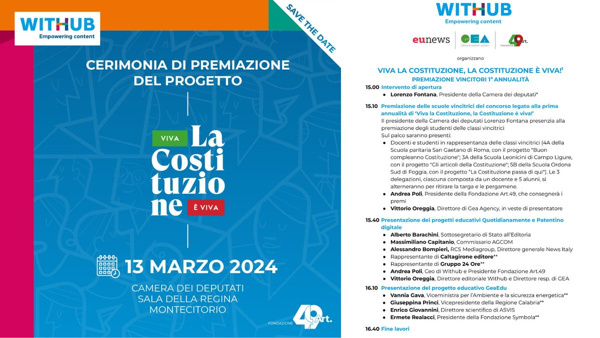 Oggi pomeriggio alla Camera dei Deputati per la presentazione di #GeaEdu, interessante progetto educativo promosso da #Withub, #FondazioneArt49 e #Gea per portare i principi della #sostenibilità nelle #scuole. Coinvolgere gli #studenti nella sfida della #transizioneverde e