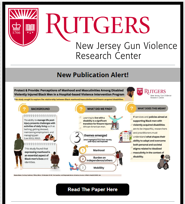 A whole chunk of interesting publications from Rutgers Gun Violence Research Centre: 
'What's missing? Violently injured Black men's narratives around Adverse Childhood Experiences' is just one of them...
@NJGVRC 
pubmed.ncbi.nlm.nih.gov/38237241/